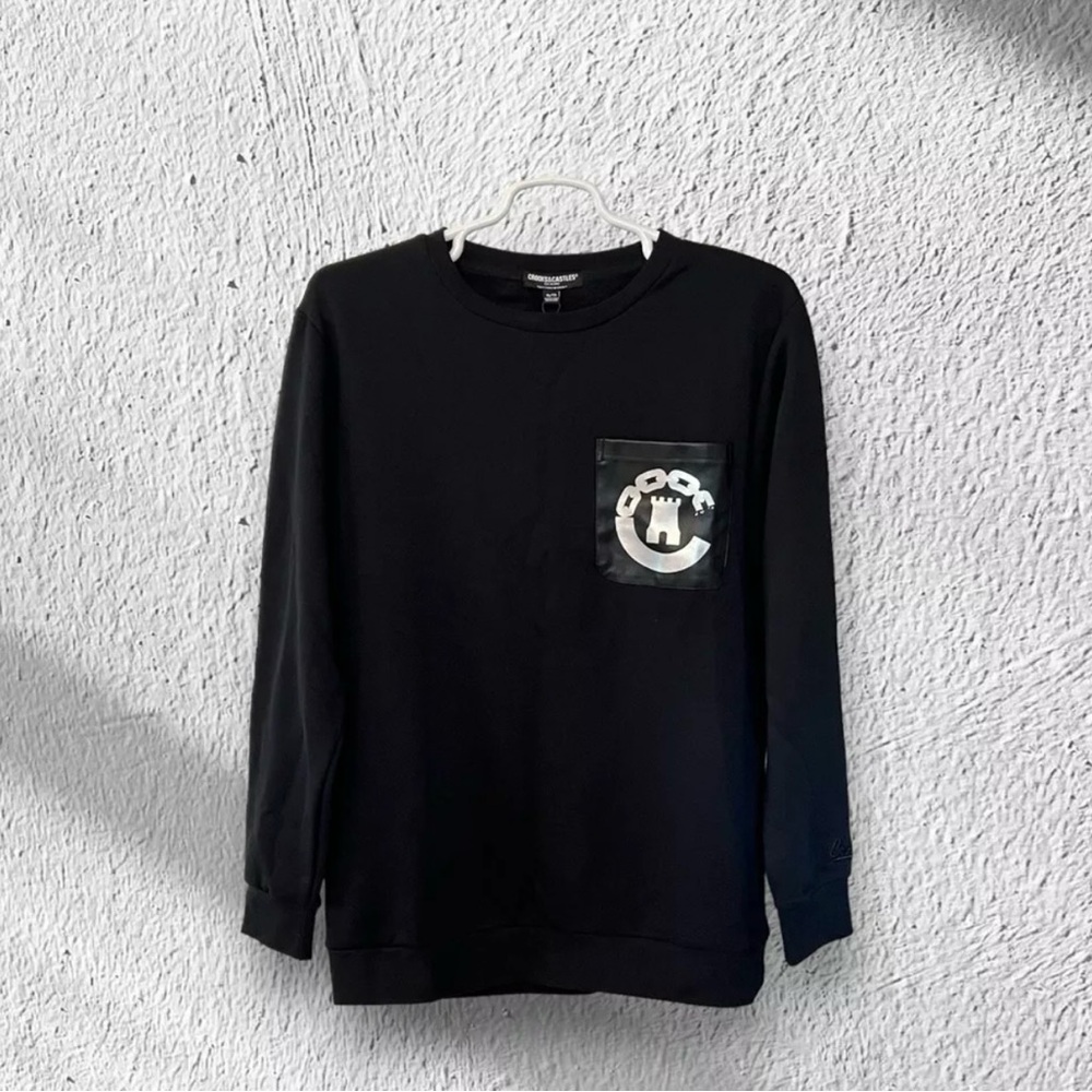 NWT Men’s Crooks &‎ Castles Size XL Chain Graphic Sweatshirt Black / Noir